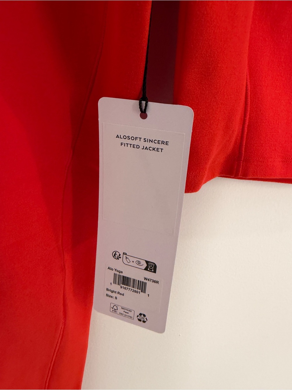 ALO Yoga Bright Red Fitted Jacket - Picture 6 of 8